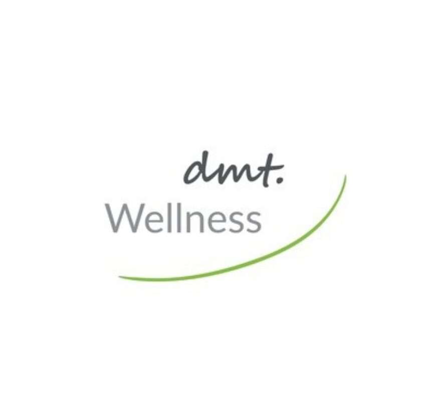 Man sieht das dmt. Wellness Logo.